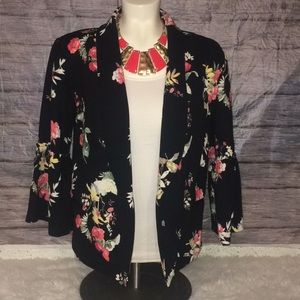 Maurice’s Floral Print Blazer With Bell Sleeves